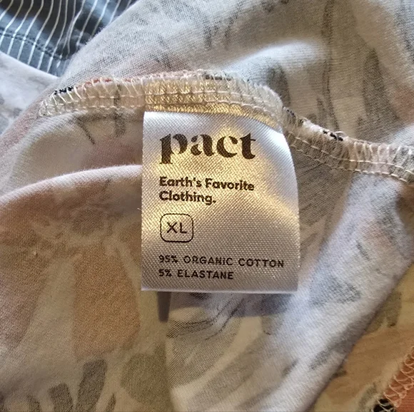 Pact Lake Blossoms/Lake Stripe Fit & Flare Strappy Dress XL - Picture 10 of 11